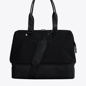 BEIS Black Travel Regular Weekender Bag